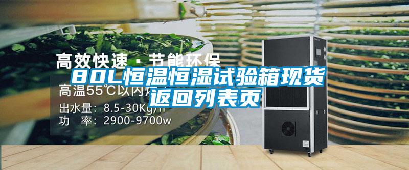 80L恒溫恒濕試驗箱現貨 返回列表頁