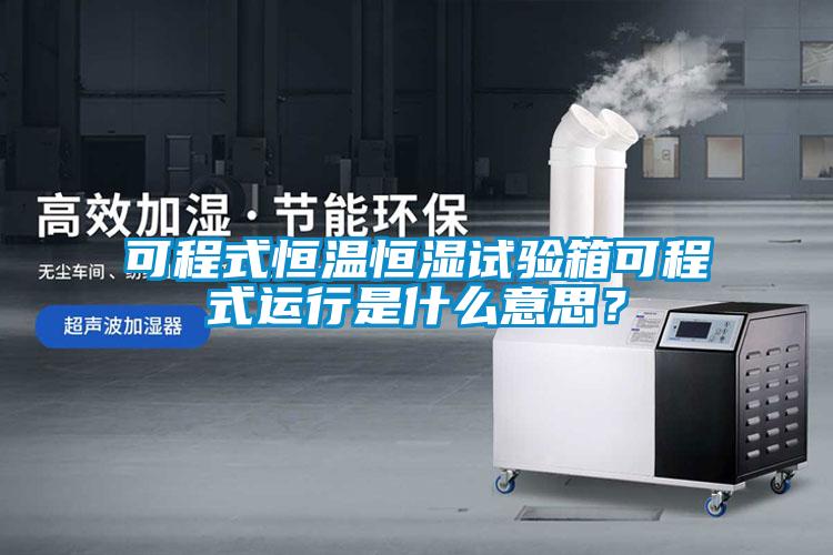 可程式恒溫恒濕試驗箱可程式運行是什么意思？