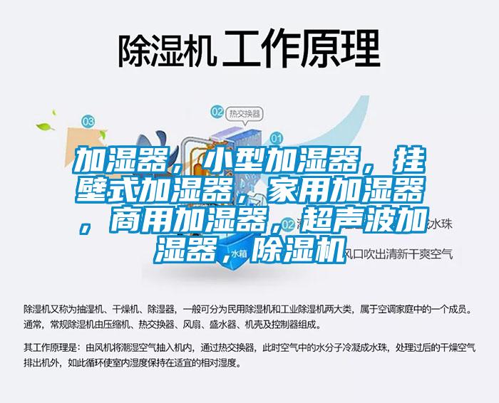 加濕器，小型加濕器，掛壁式加濕器，家用加濕器，商用加濕器，超聲波加濕器，除濕機