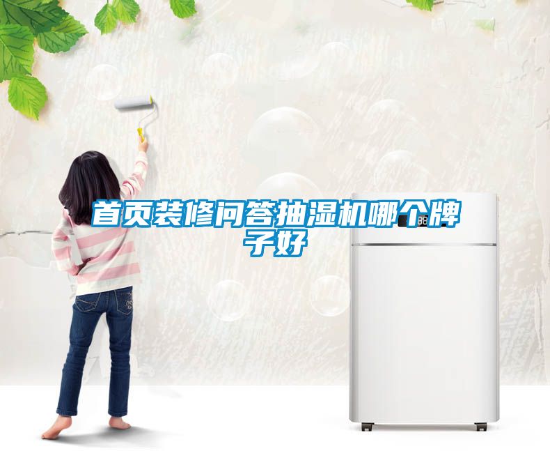 首頁裝修問答抽濕機哪個牌子好